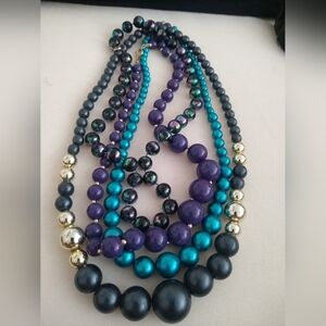 Vintage Colorful Bead Necklace Lot
